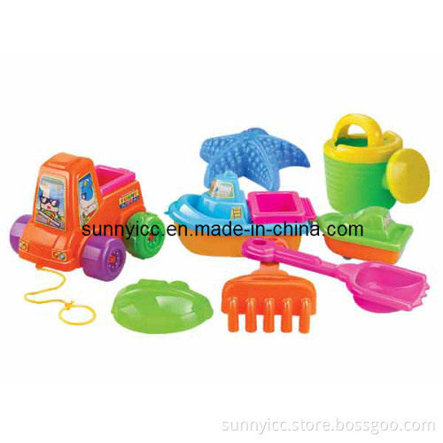 Plastic Children Beach Set (BOAT WITH 7 PICS ACCESSORIES) (567C-02)